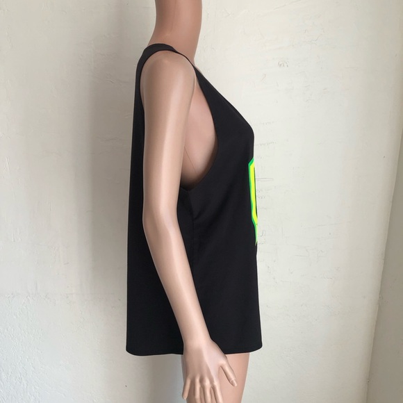 Zumba Fitness Black Tank-Top Shirt Women’s Size L Logo Printed Activewear Dance - Picture 4 of 16